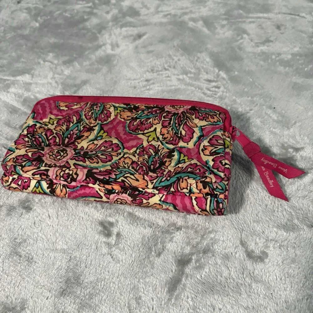 Vera Bradley Magnetic Closure Sunburst Floral Wallet Y2K Paisley Retro Retired